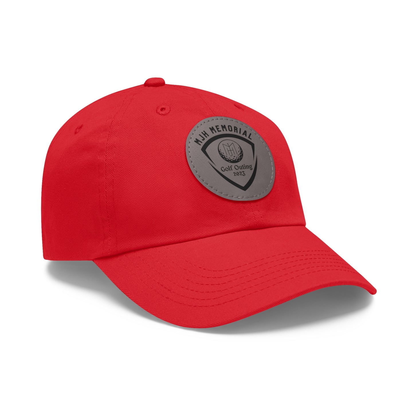 MJH Golf Shield Logo Dad Hat with Leather Patch (Round)