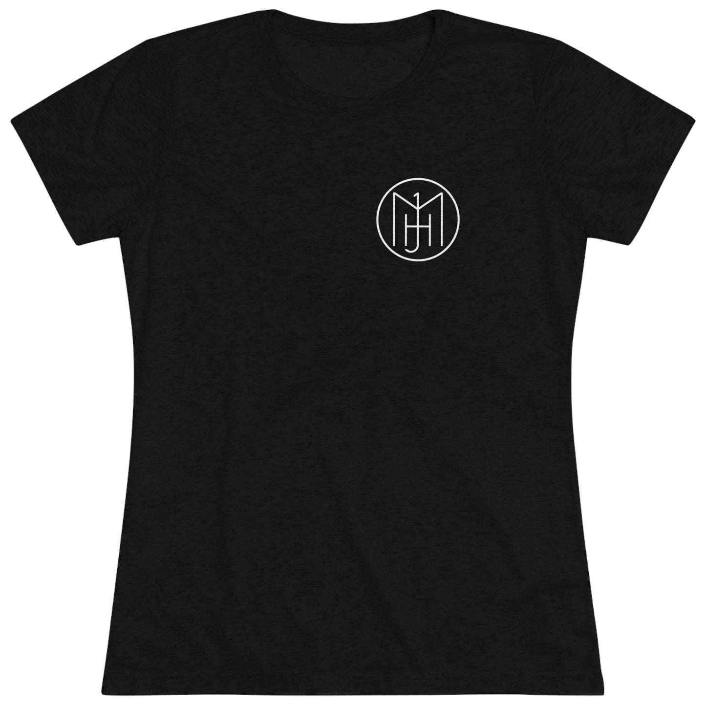 MJH Logo (Front) Backswing (Back) Women's Tri-blend T-shirt