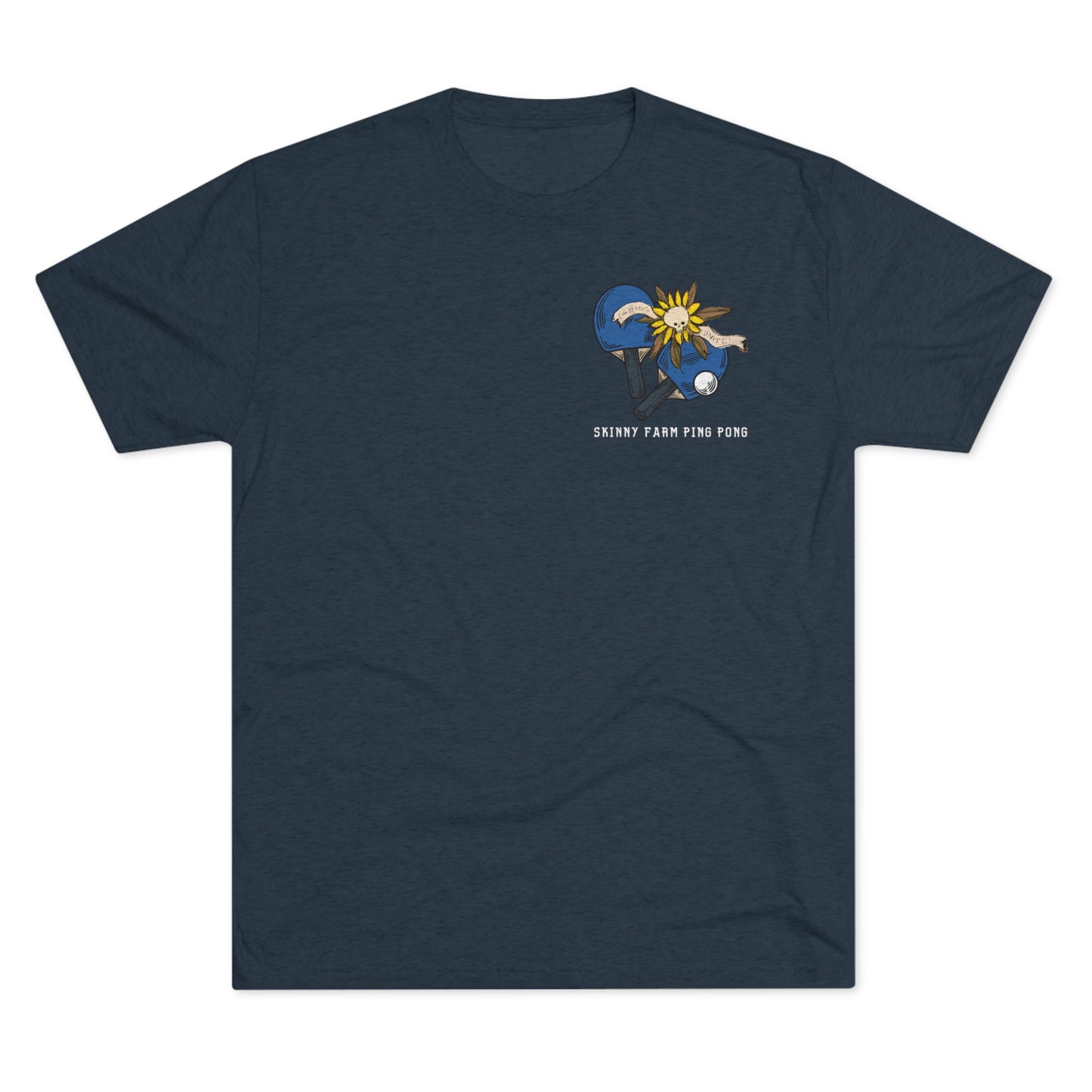 Skinny Farm Big Heads Unite (Front + Back) Unisex Tri-blend T-shirt