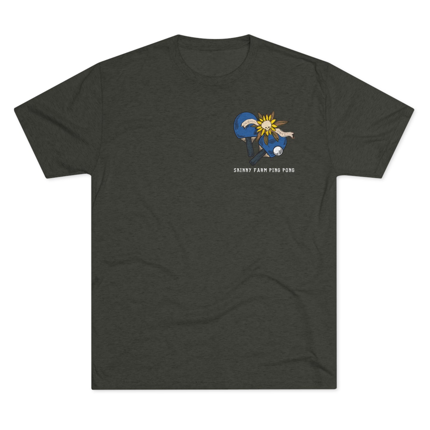 Skinny Farm Big Heads Unite (Front + Back) Unisex Tri-blend T-shirt