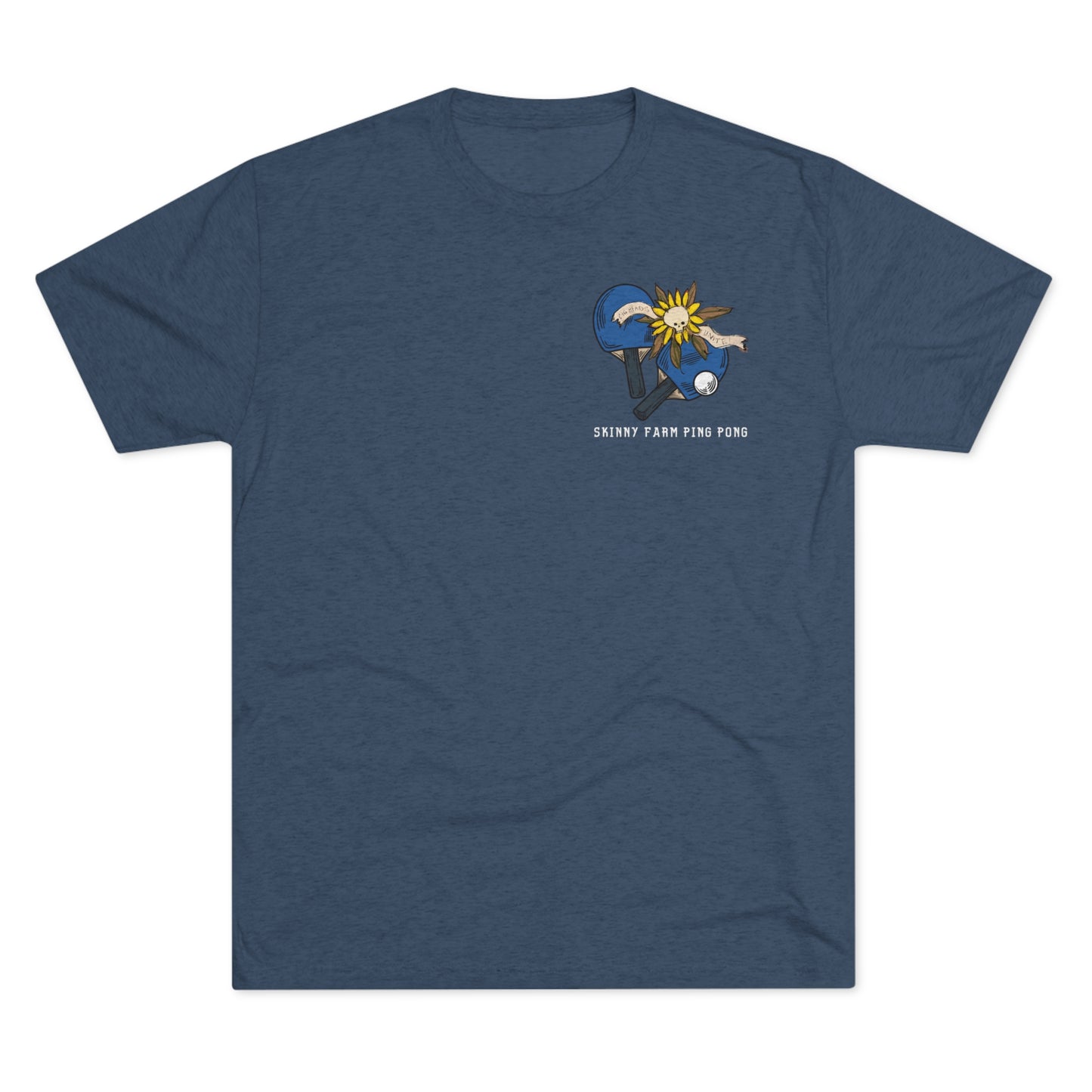 Skinny Farm Big Heads Unite (Front + Back) Unisex Tri-blend T-shirt