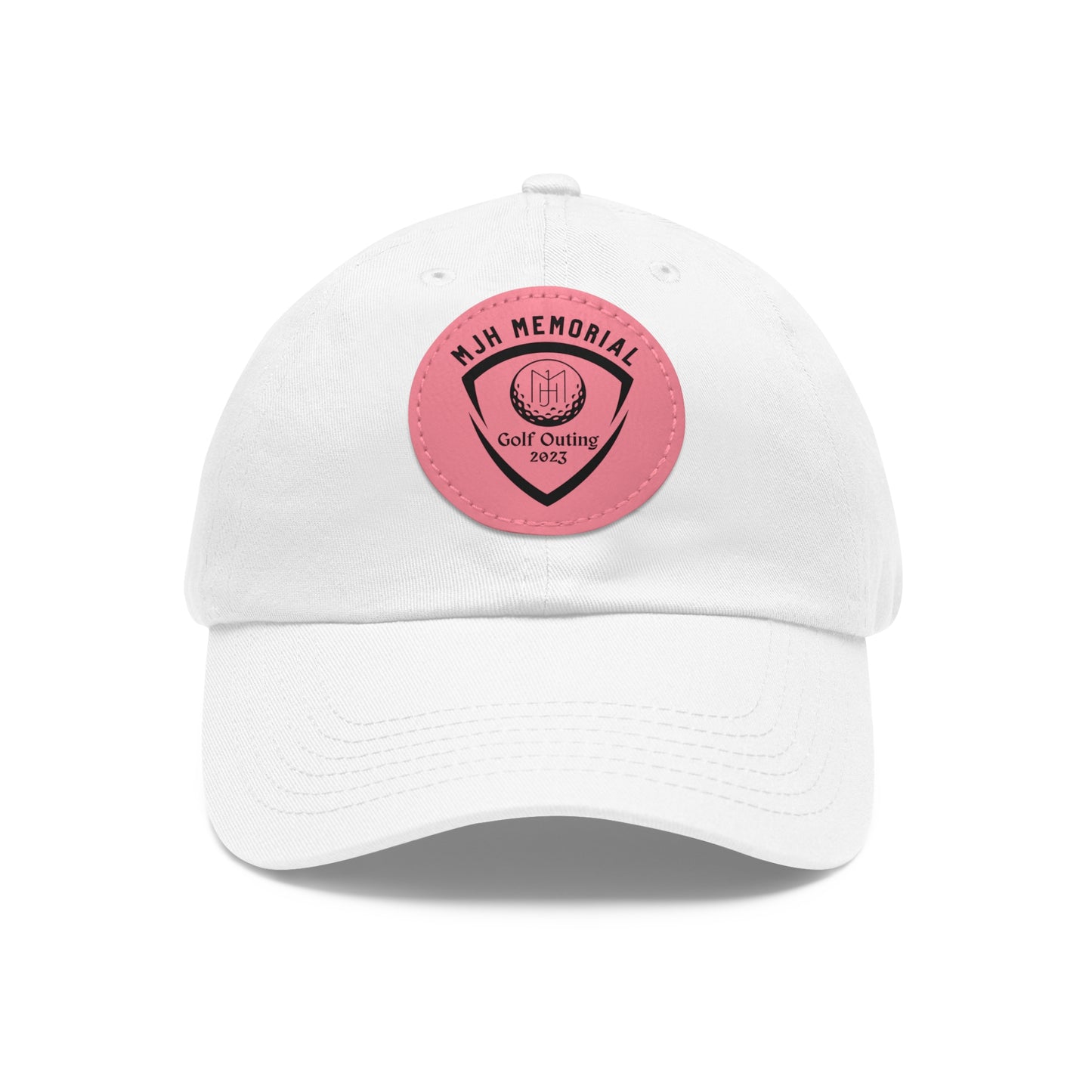 MJH Golf Shield Logo Dad Hat with Leather Patch (Round)