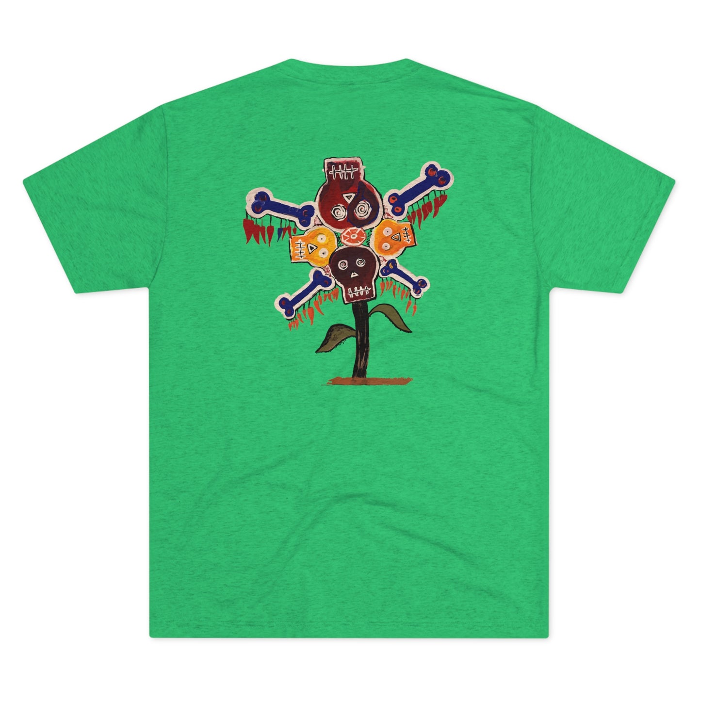 Skinny Farm Big Heads Unite (Front + Back) Unisex Tri-blend T-shirt