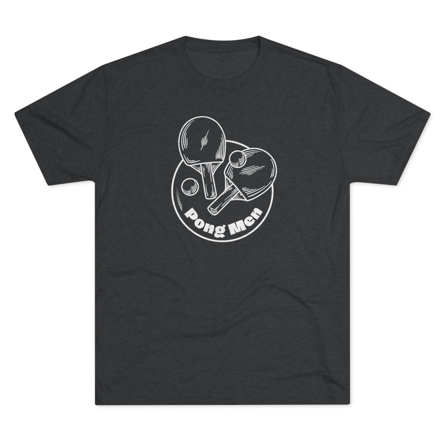 Pong Men Outline (Front Only) Unisex Tri-blend T-shirt