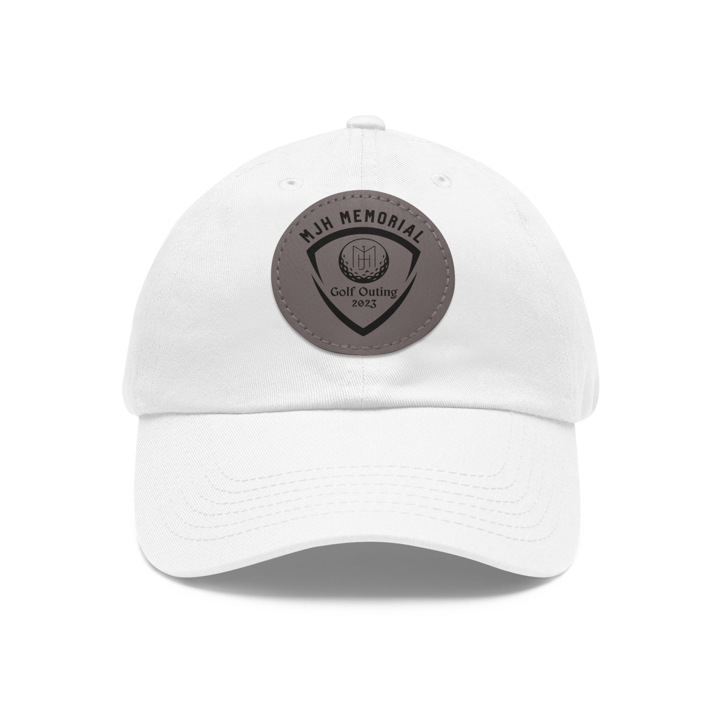 MJH Golf Shield Logo Dad Hat with Leather Patch (Round)