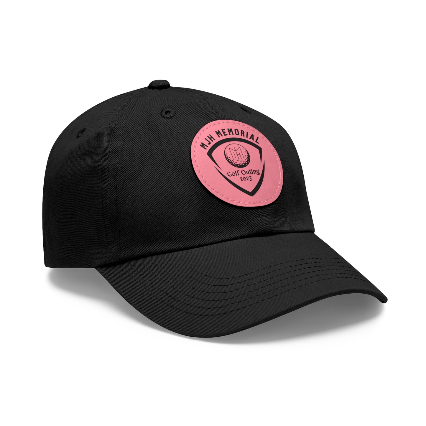 MJH Golf Shield Logo Dad Hat with Leather Patch (Round)