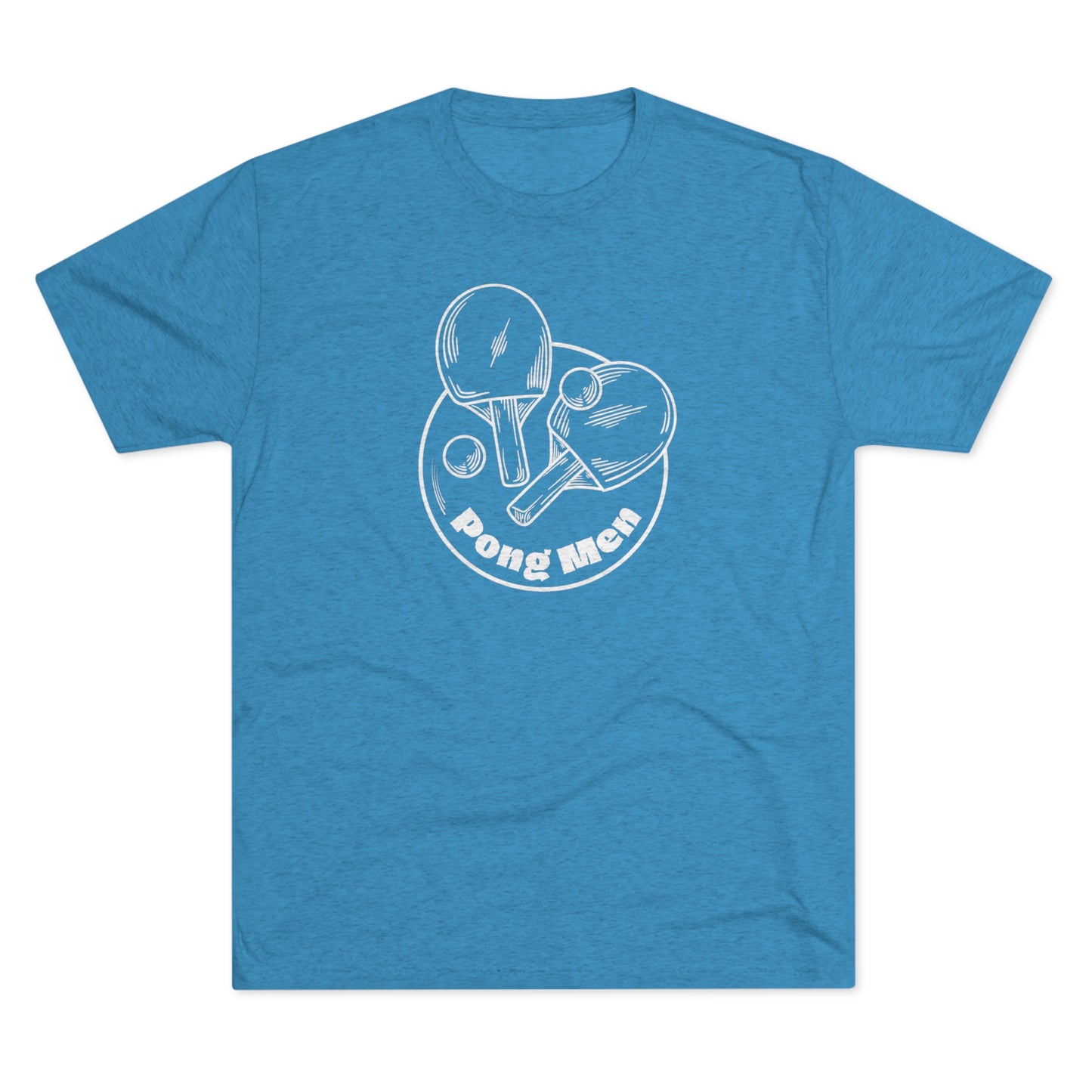 Pong Men Outline (Front Only) Unisex Tri-blend T-shirt