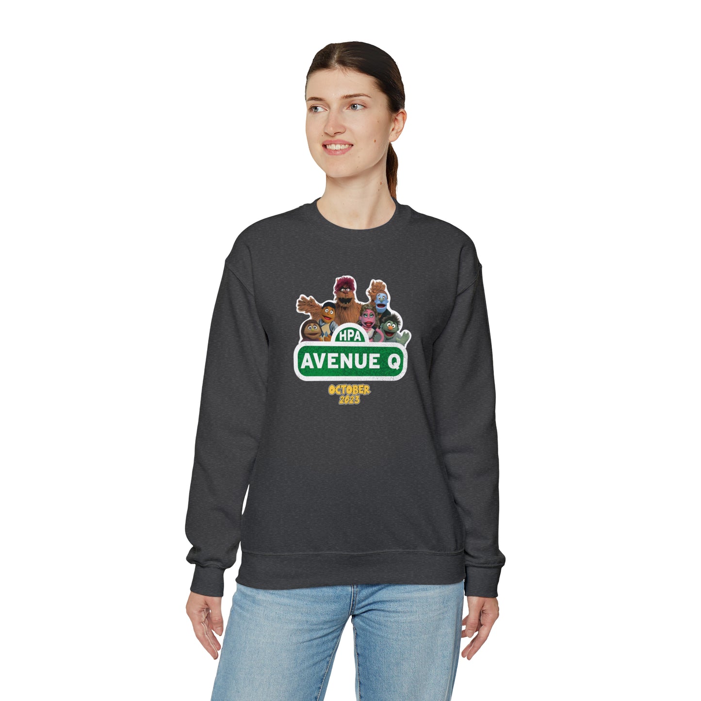 Avenue Q Adult Unisex Heavy Blend™ Crewneck Sweatshirt