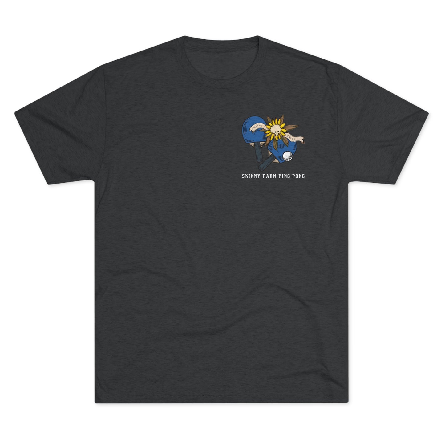 Skinny Farm Big Heads Unite (Front + Back) Unisex Tri-blend T-shirt