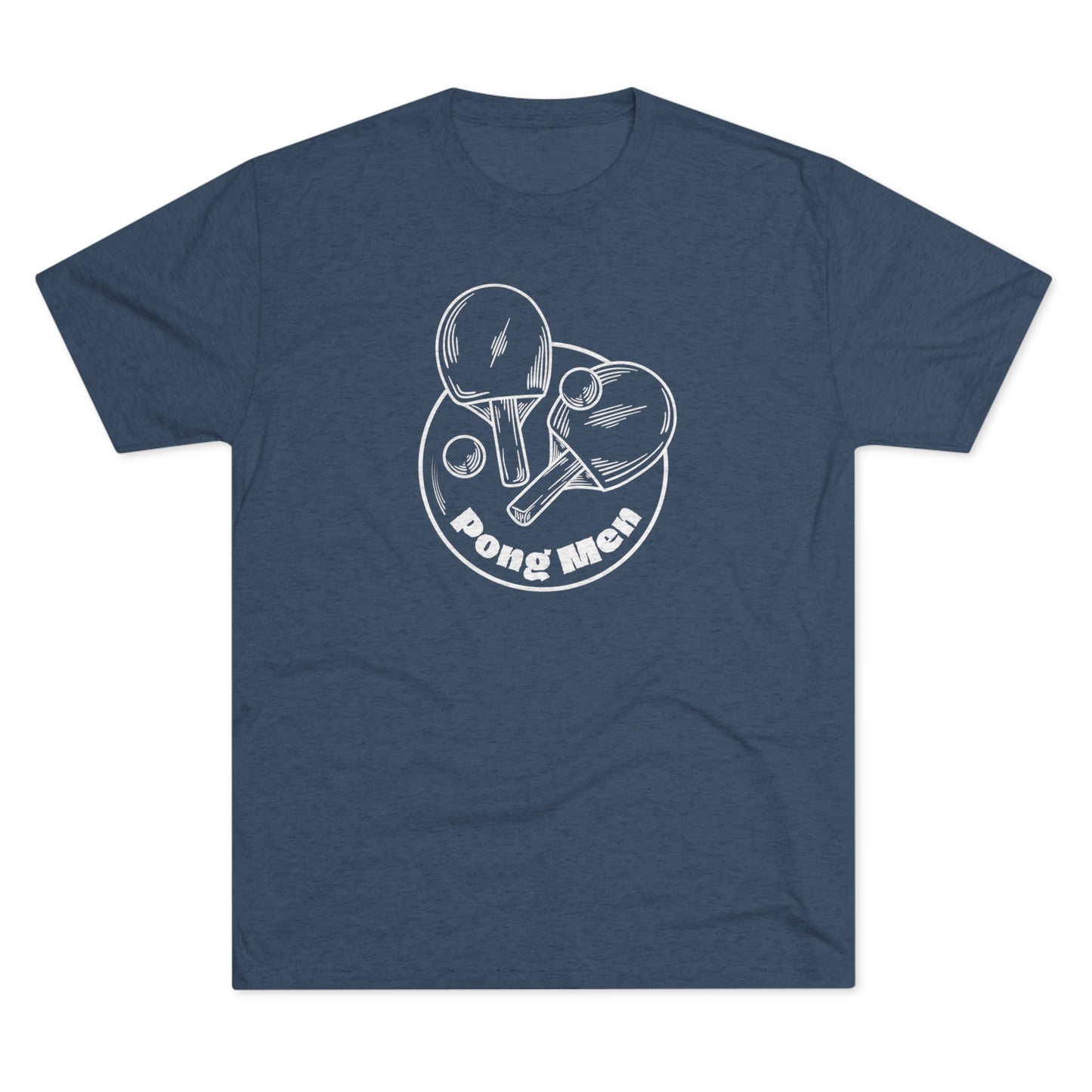 Pong Men Outline (Front Only) Unisex Tri-blend T-shirt