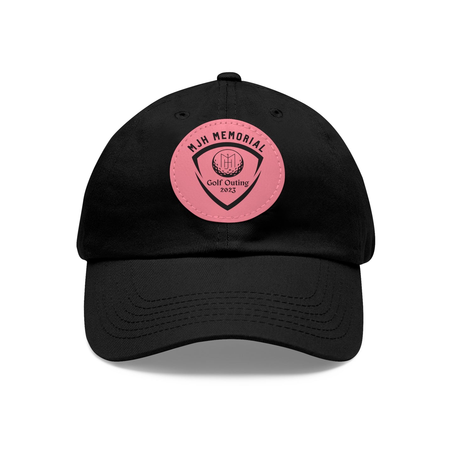 MJH Golf Shield Logo Dad Hat with Leather Patch (Round)