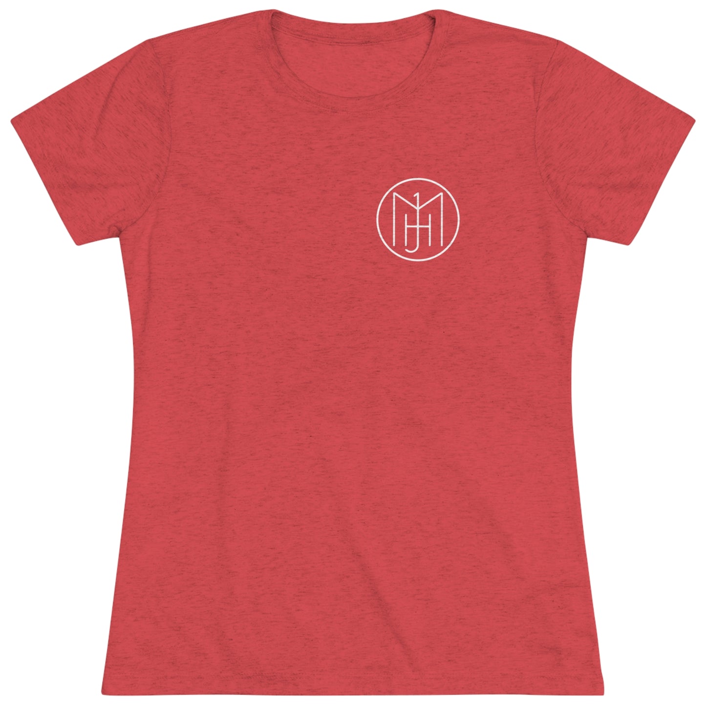 MJH Logo (Front) Backswing (Back) Women's Tri-blend T-shirt