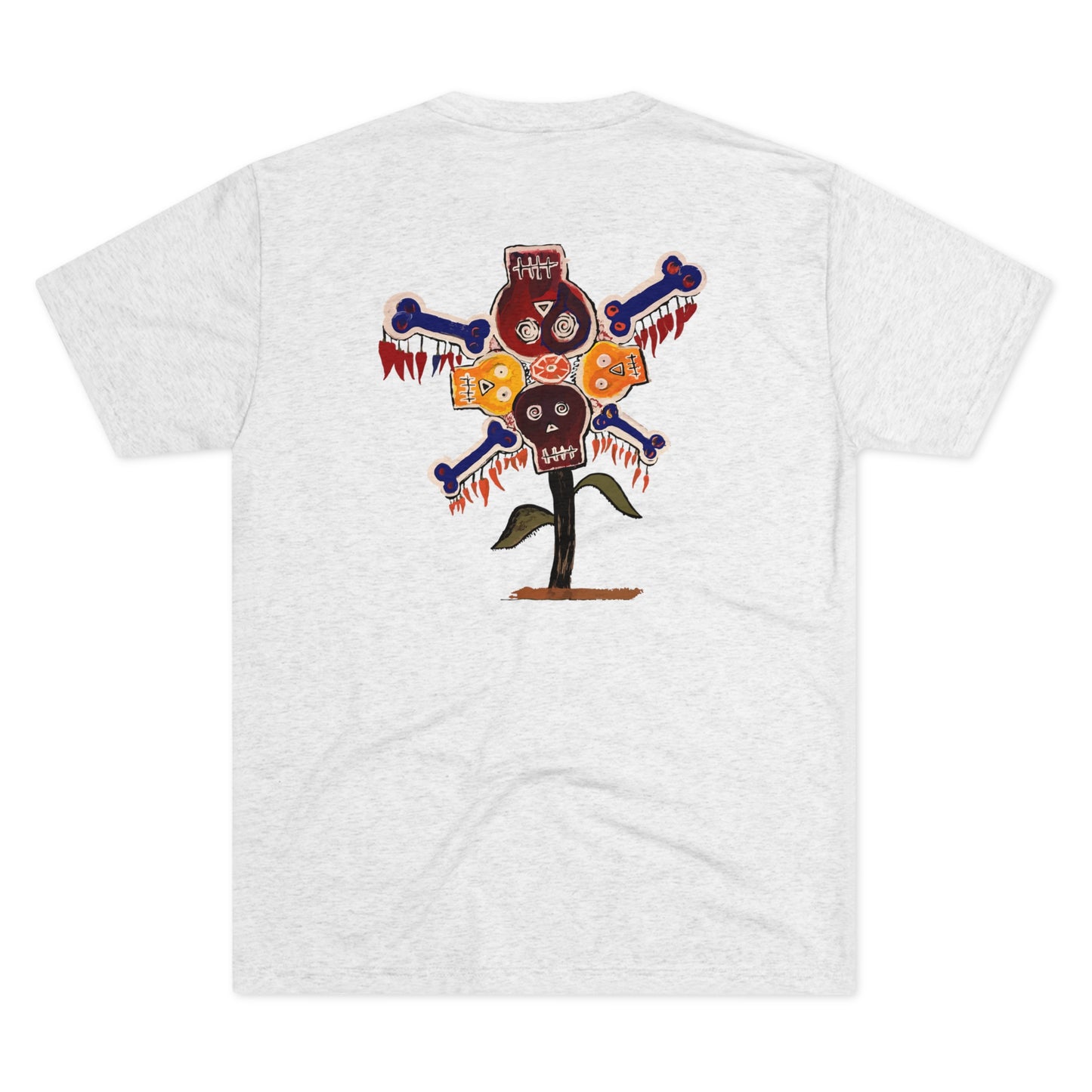 Skinny Farm Big Heads Unite (Front + Back) Unisex Tri-blend T-shirt
