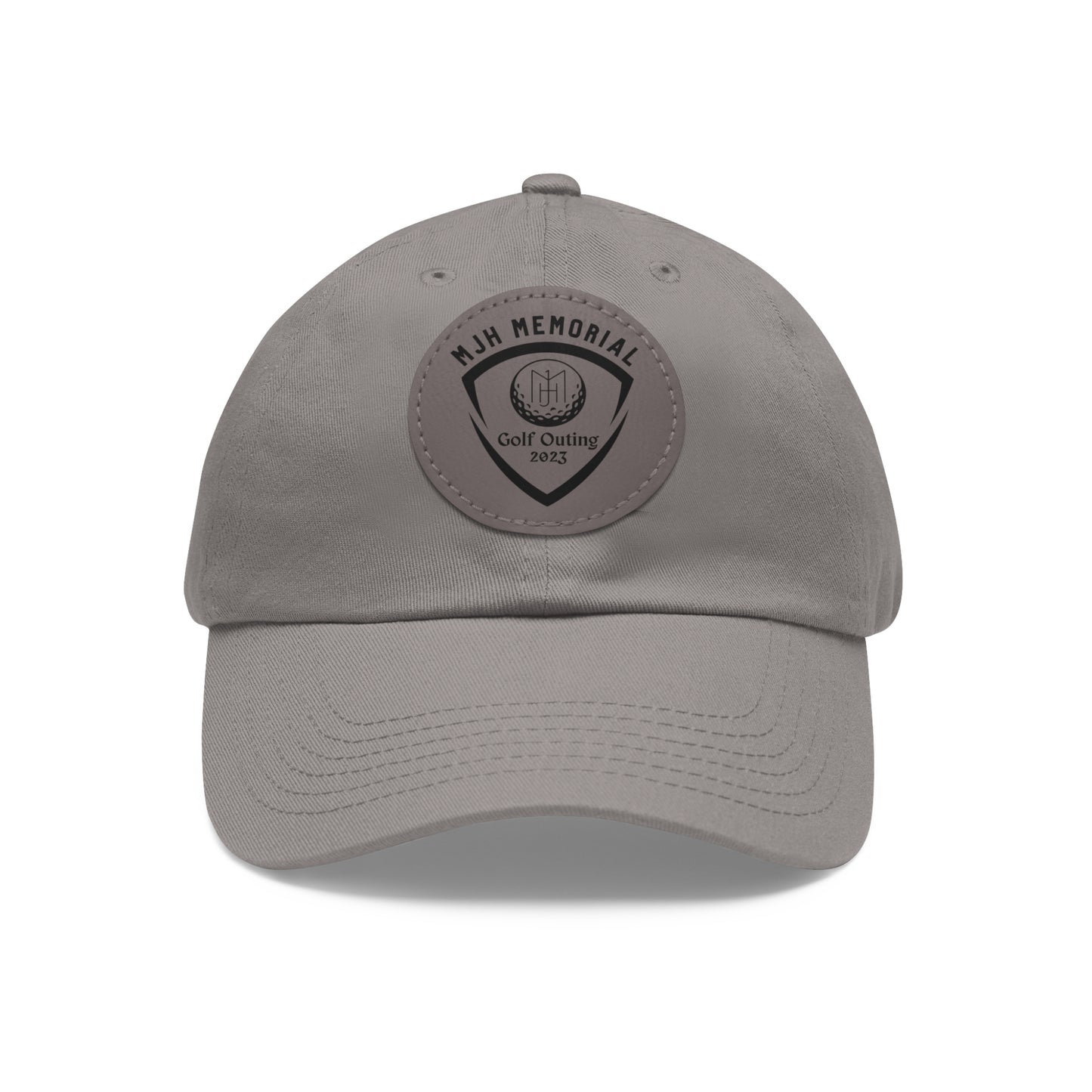 MJH Golf Shield Logo Dad Hat with Leather Patch (Round)