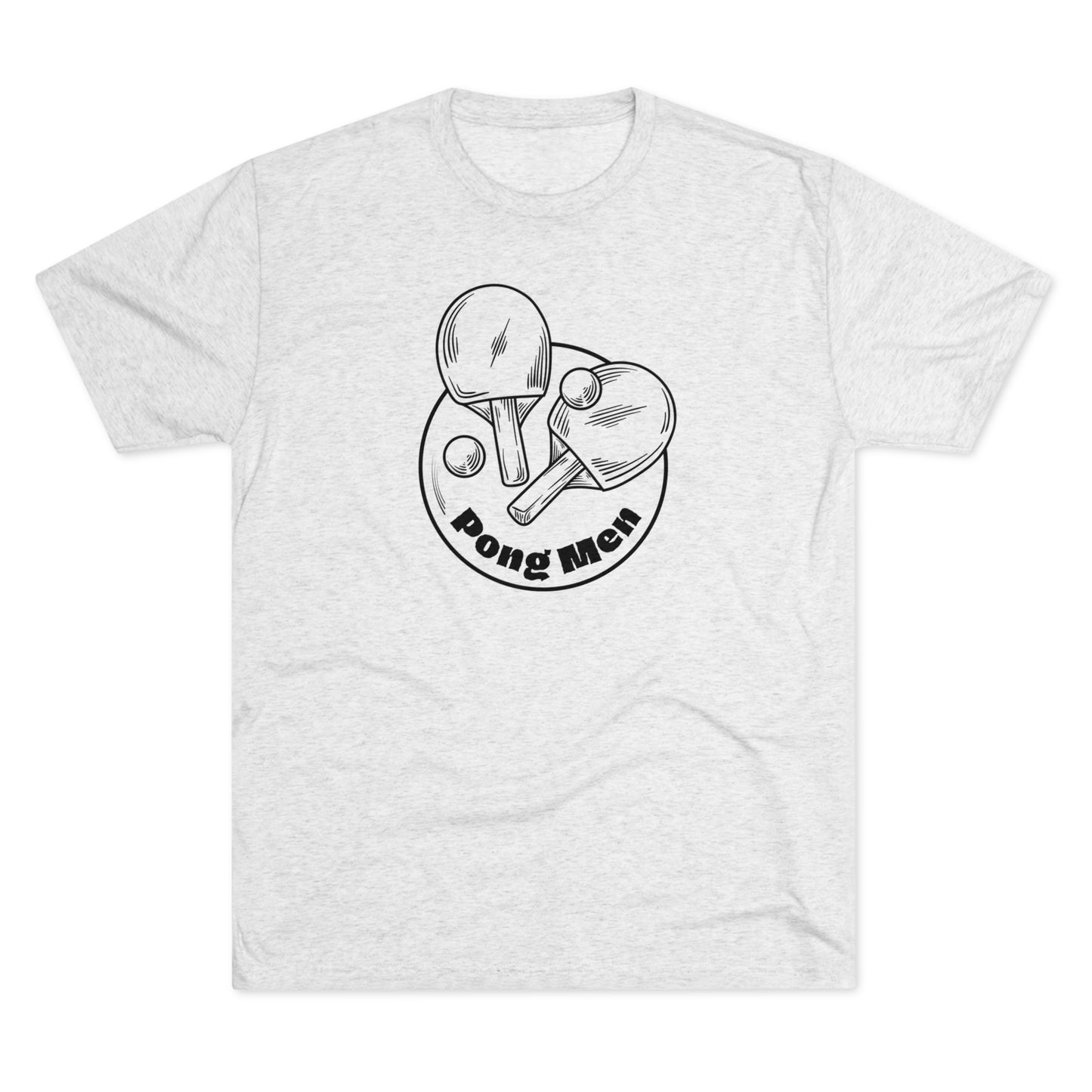 Pong Men Outline (Front Only) Unisex Tri-blend T-shirt