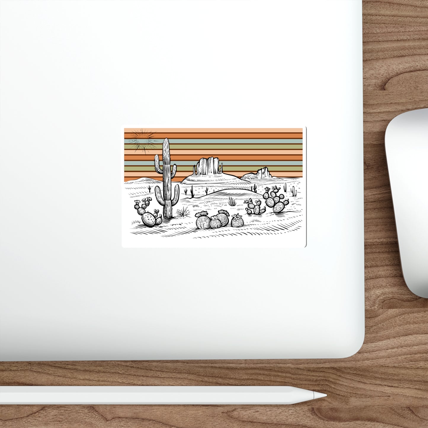 Western Landscape 1 Die-Cut Stickers