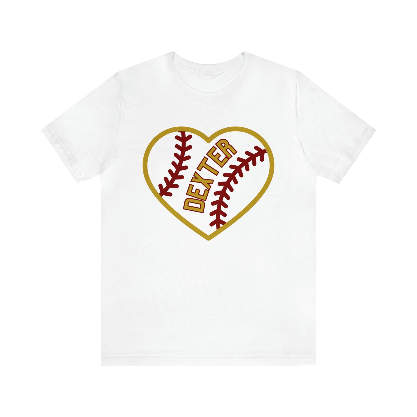 Copy of Dexter Baseball Large Heart Unisex T-shirt