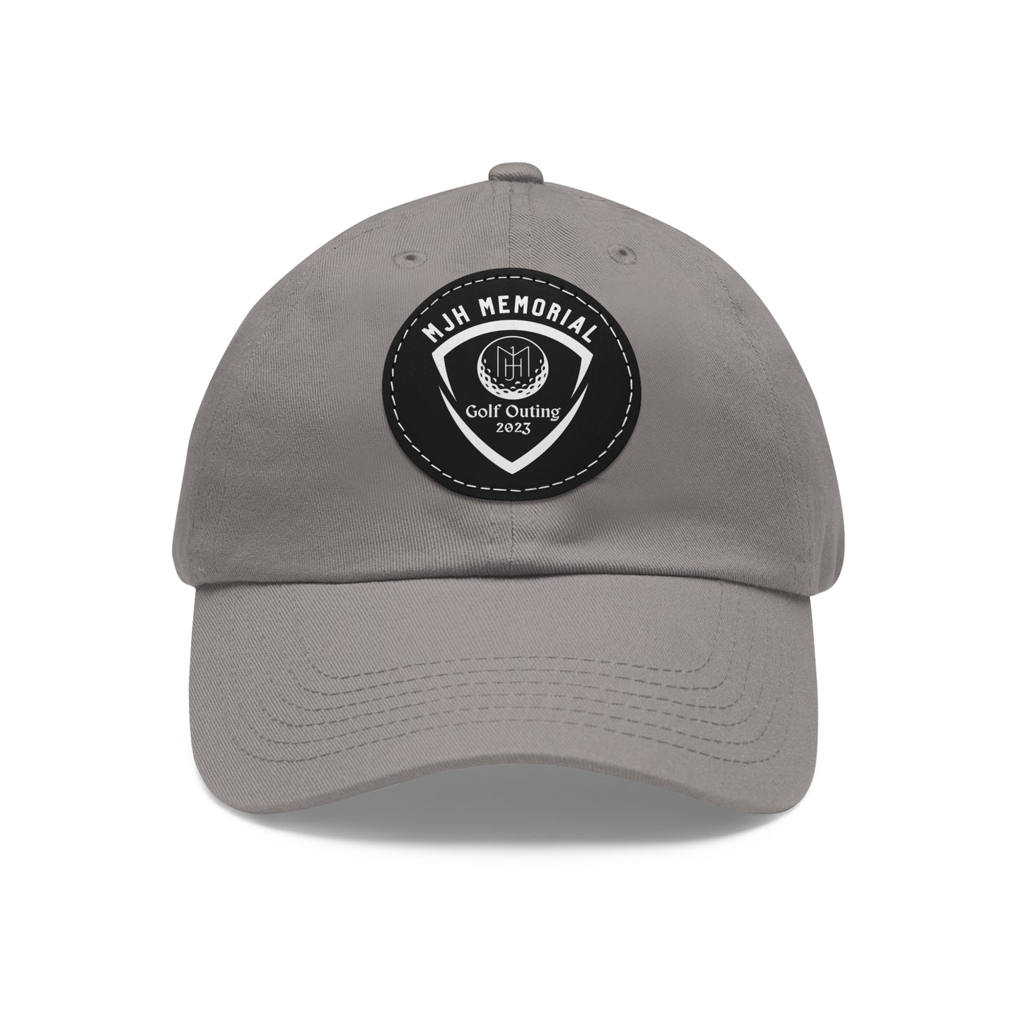 MJH Golf Shield Logo Dad Hat with Leather Patch (Round)