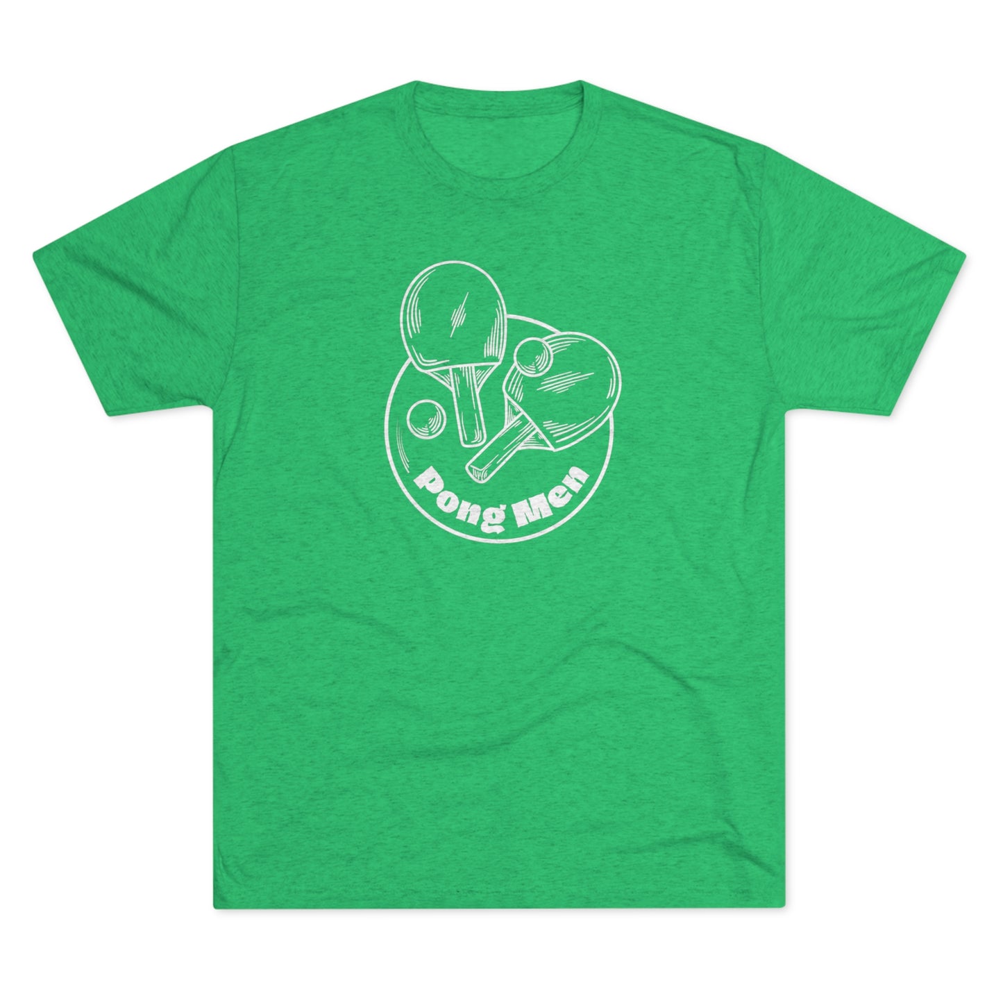 Pong Men Outline (Front Only) Unisex Tri-blend T-shirt