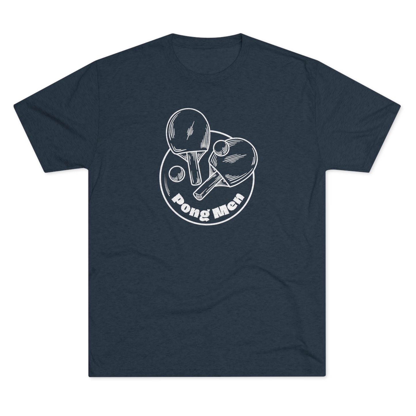 Pong Men Outline (Front Only) Unisex Tri-blend T-shirt