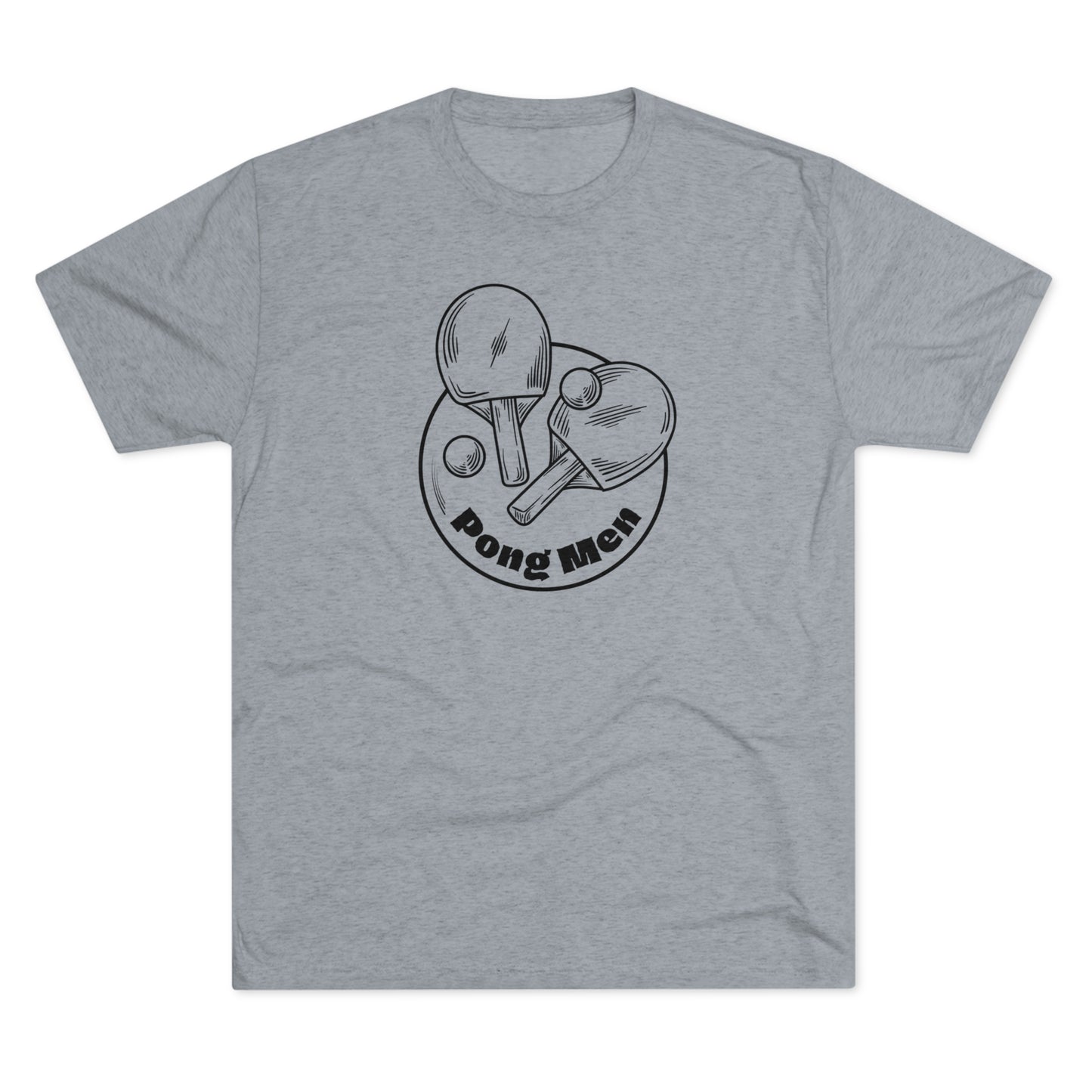 Pong Men Outline (Front Only) Unisex Tri-blend T-shirt
