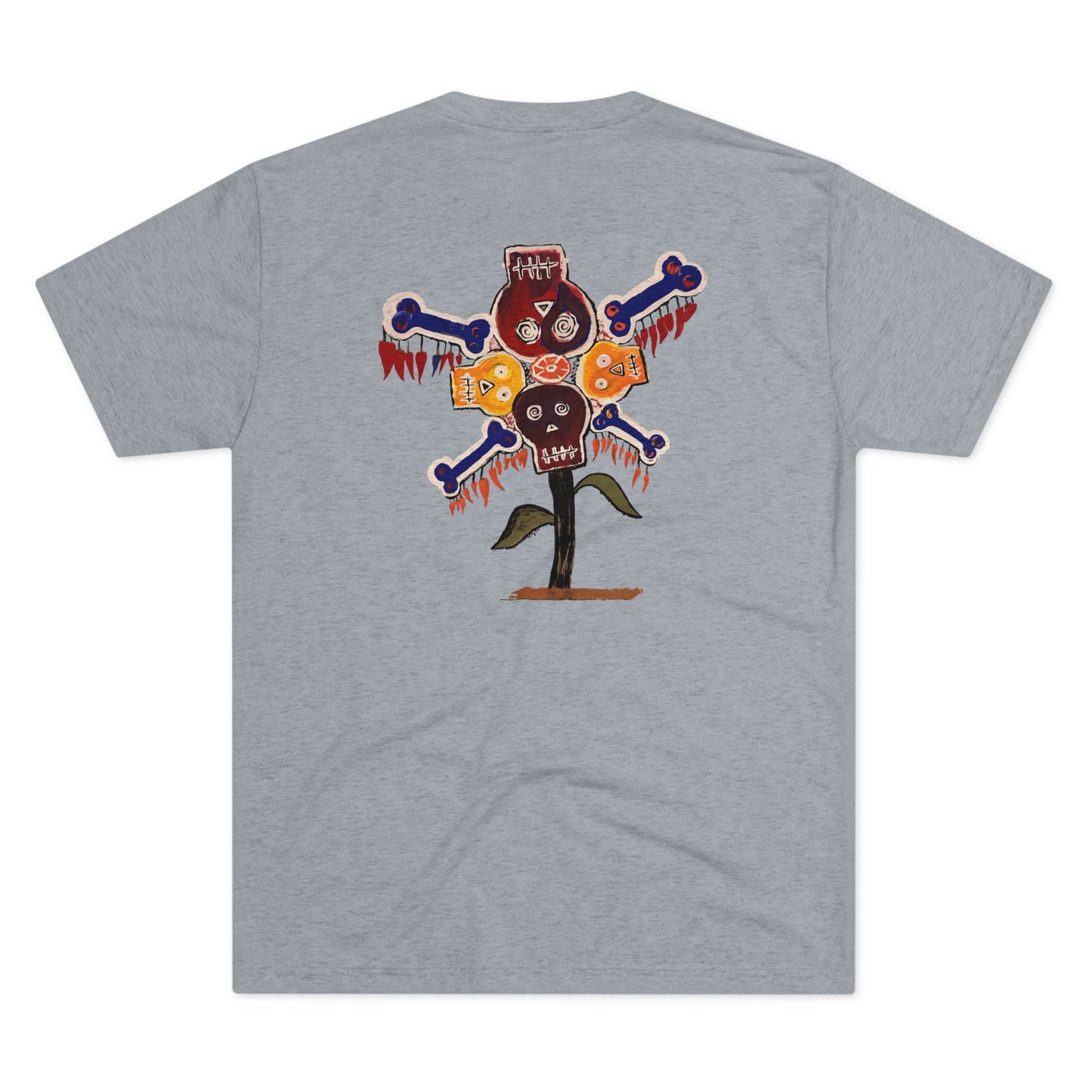 Skinny Farm Big Heads Unite (Front + Back) Unisex Tri-blend T-shirt