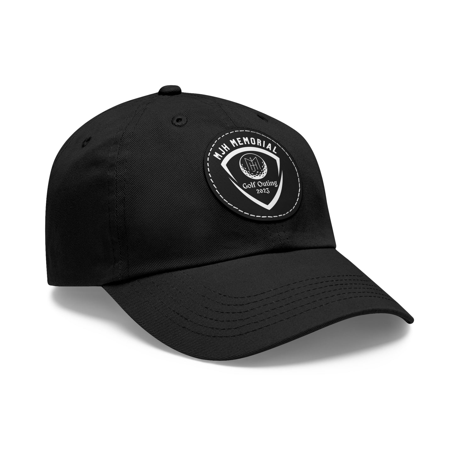 MJH Golf Shield Logo Dad Hat with Leather Patch (Round)