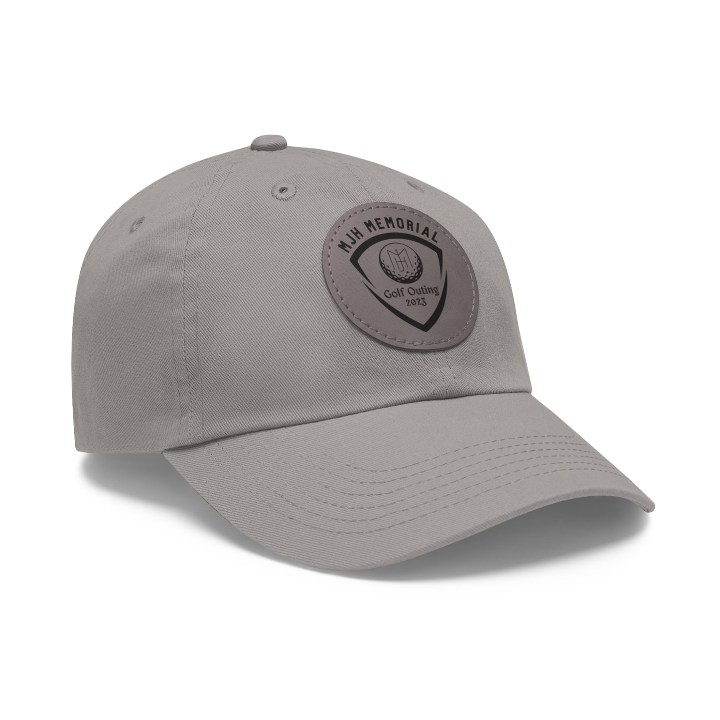 MJH Golf Shield Logo Dad Hat with Leather Patch (Round)