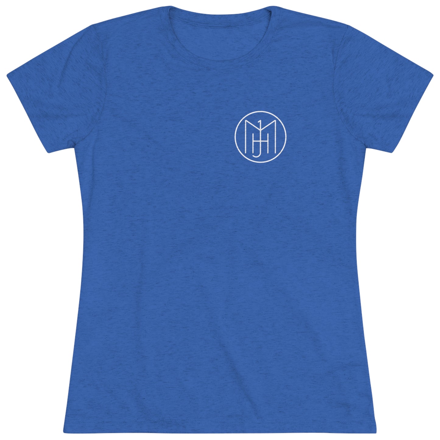 MJH Logo (Front) Backswing (Back) Women's Tri-blend T-shirt