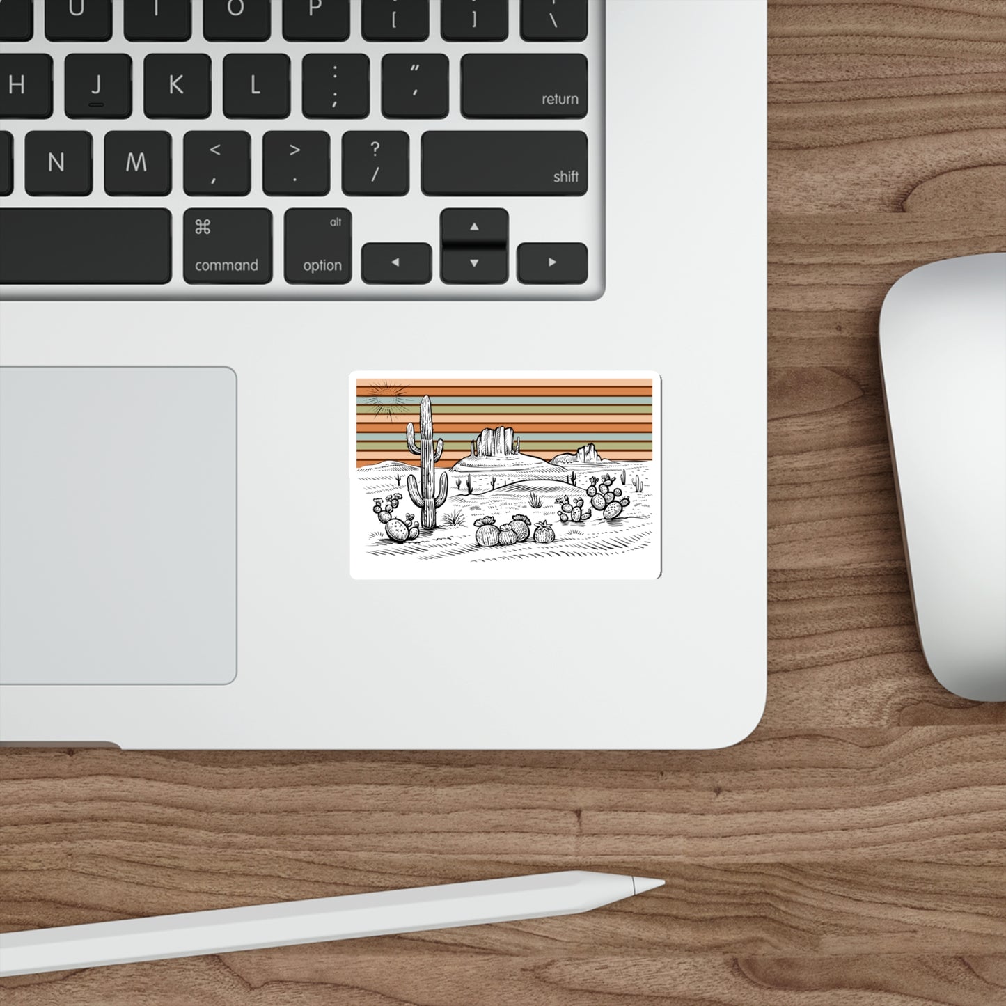 Western Landscape 1 Die-Cut Stickers