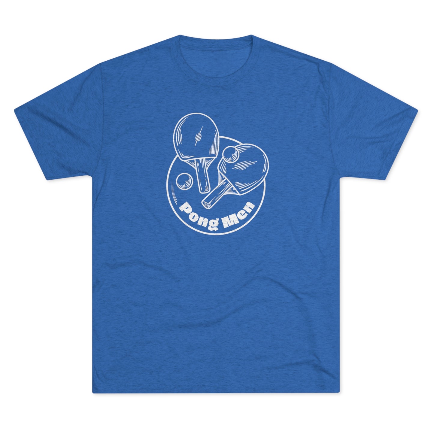 Pong Men Outline (Front Only) Unisex Tri-blend T-shirt