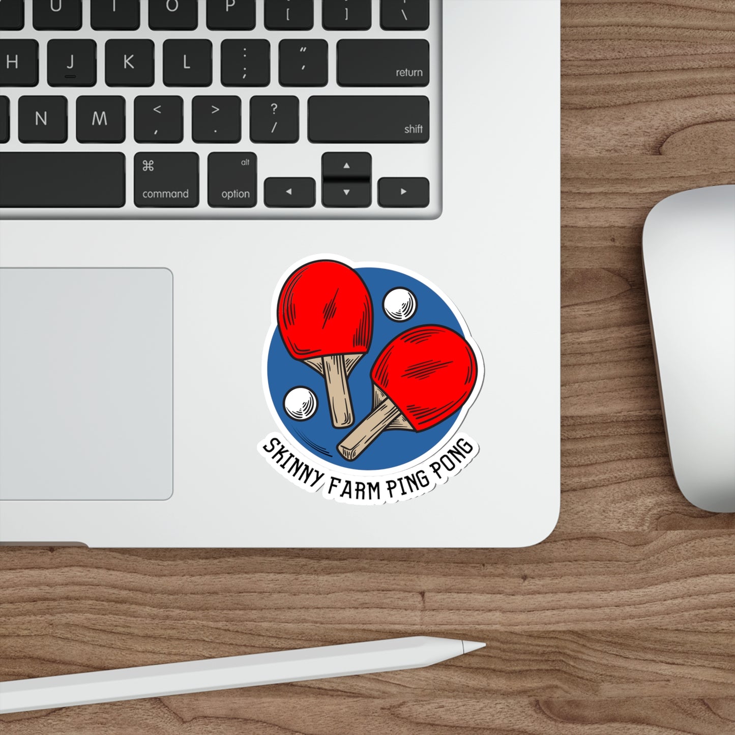 Skinny Farm Blue Circle Die-Cut Stickers