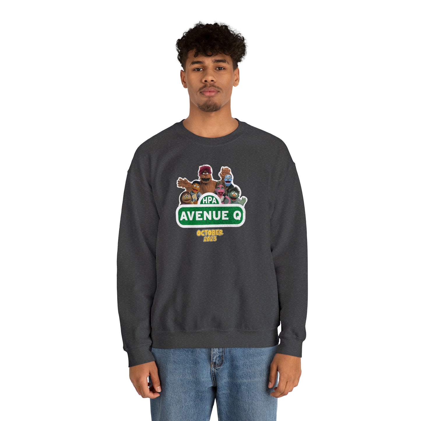 Avenue Q Adult Unisex Heavy Blend™ Crewneck Sweatshirt