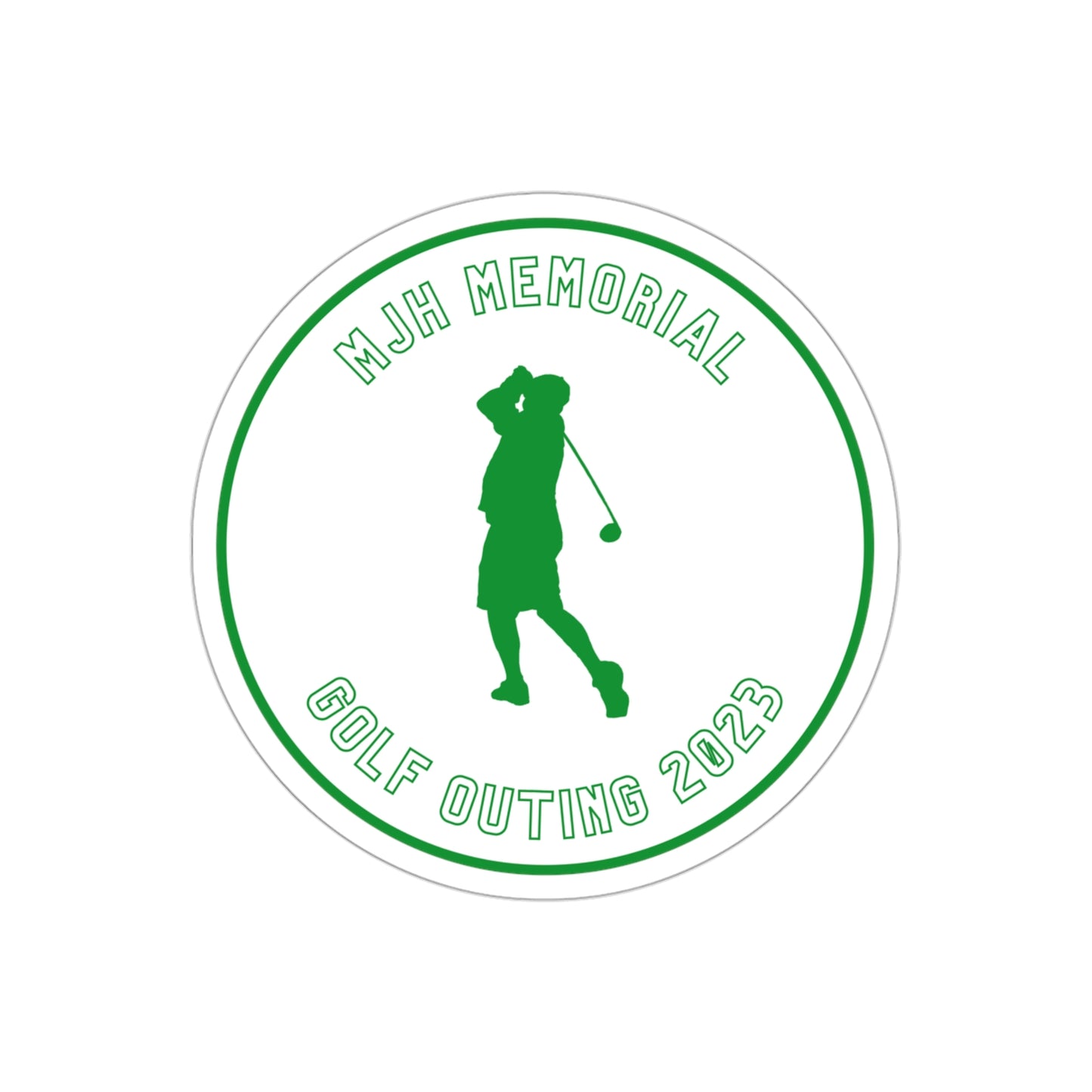 MJH Classic Backswing Hollow Die-Cut Stickers