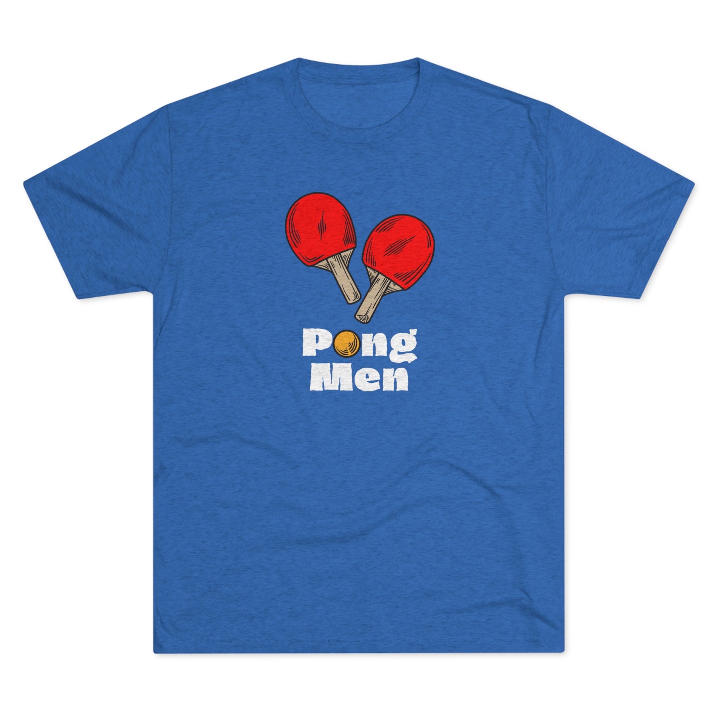 Pong Men Red Paddle (Front Only) Unisex Tri-blend T-shirt