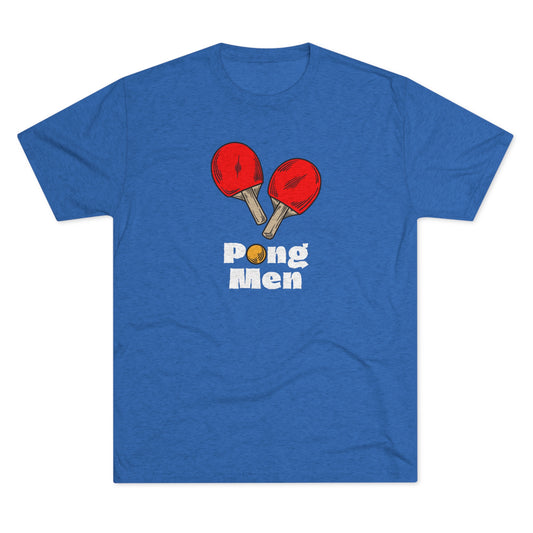 Pong Men Red Paddle (Front Only) Unisex Tri-blend T-shirt