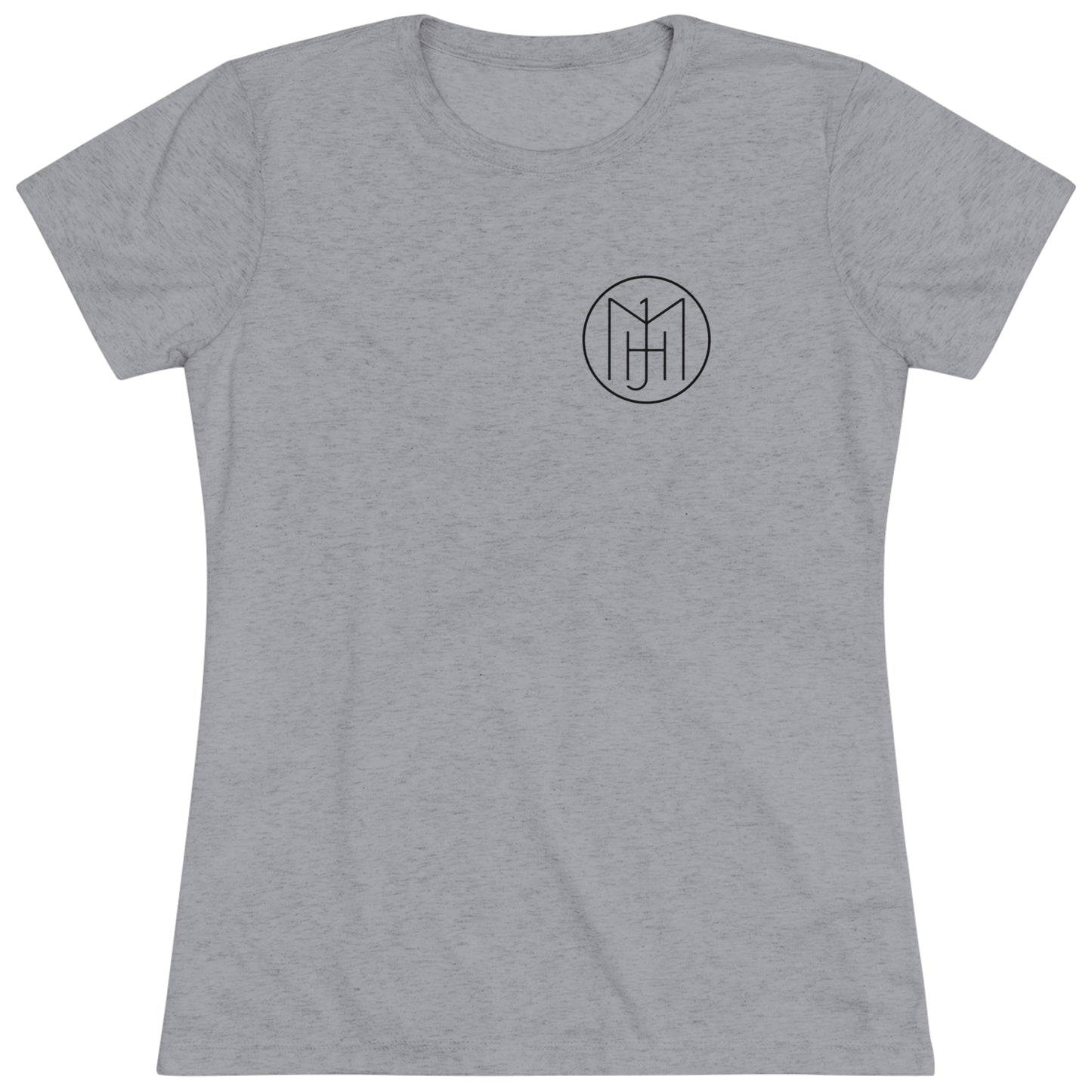 MJH Logo (Front) Backswing (Back) Women's Tri-blend T-shirt
