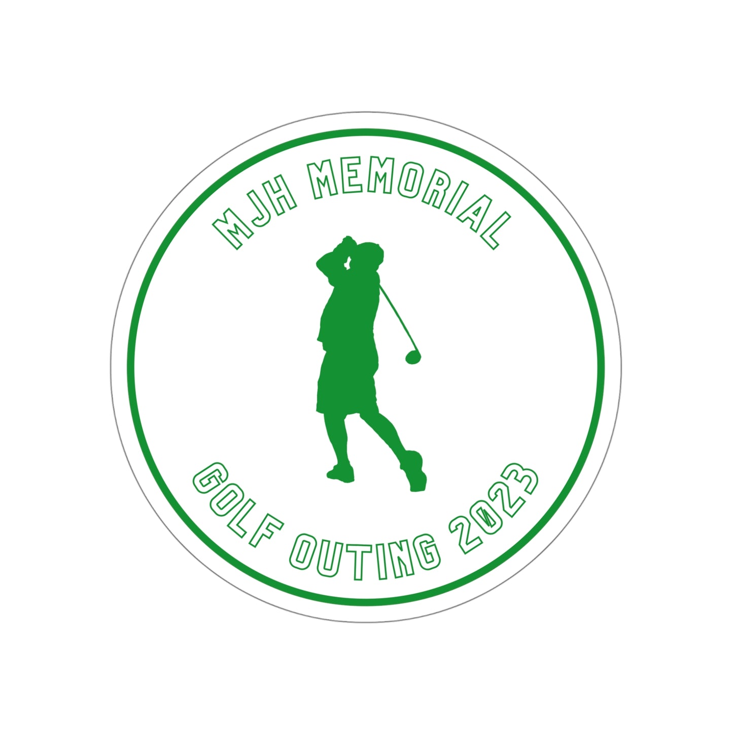 MJH Classic Backswing Hollow Die-Cut Stickers