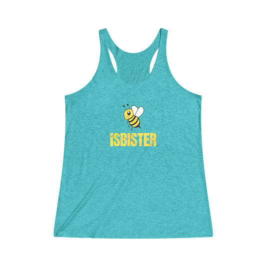 Isbister Honeycomb Bee Adult Women's Tri-Blend Racerback Tank