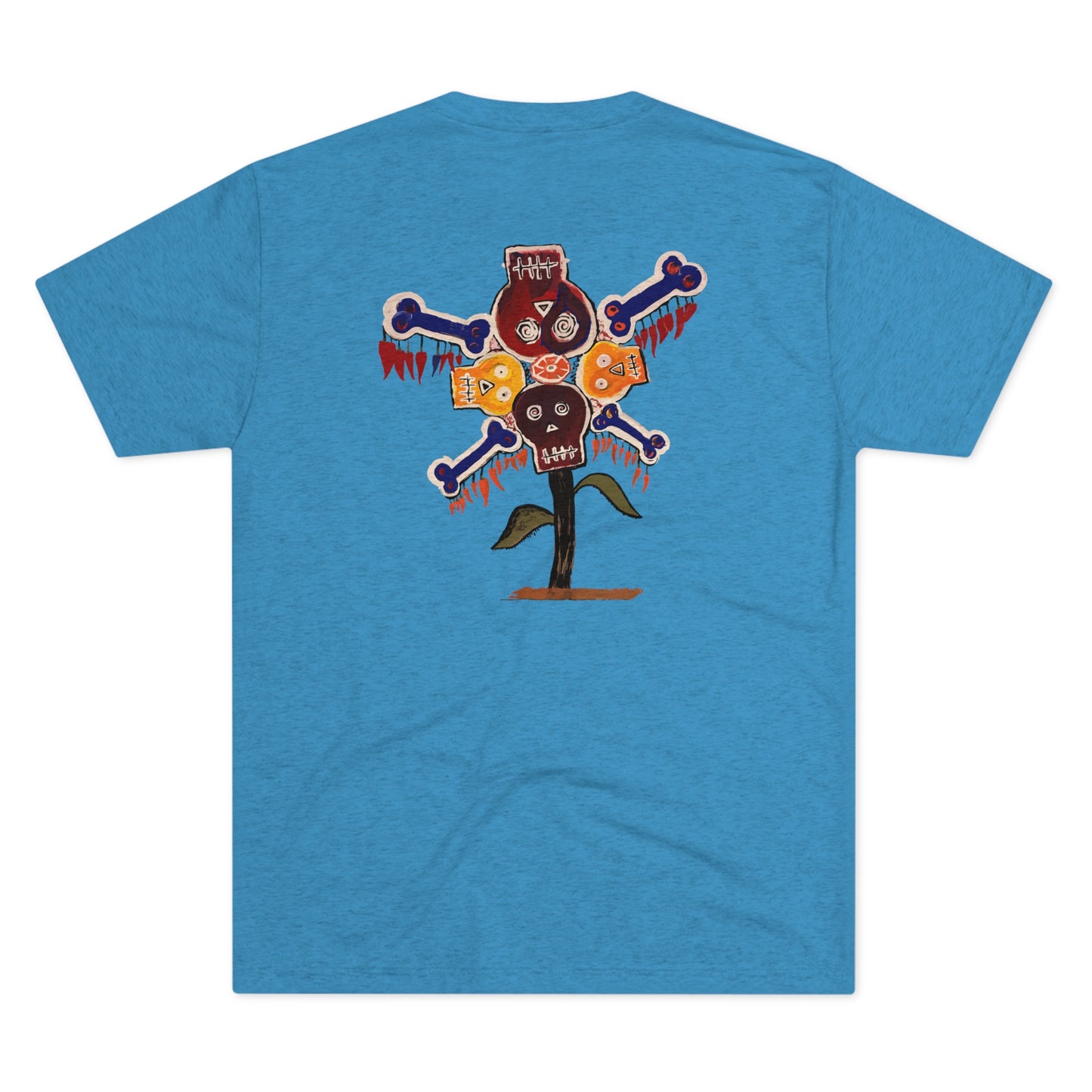 Skinny Farm Big Heads Unite (Front + Back) Unisex Tri-blend T-shirt