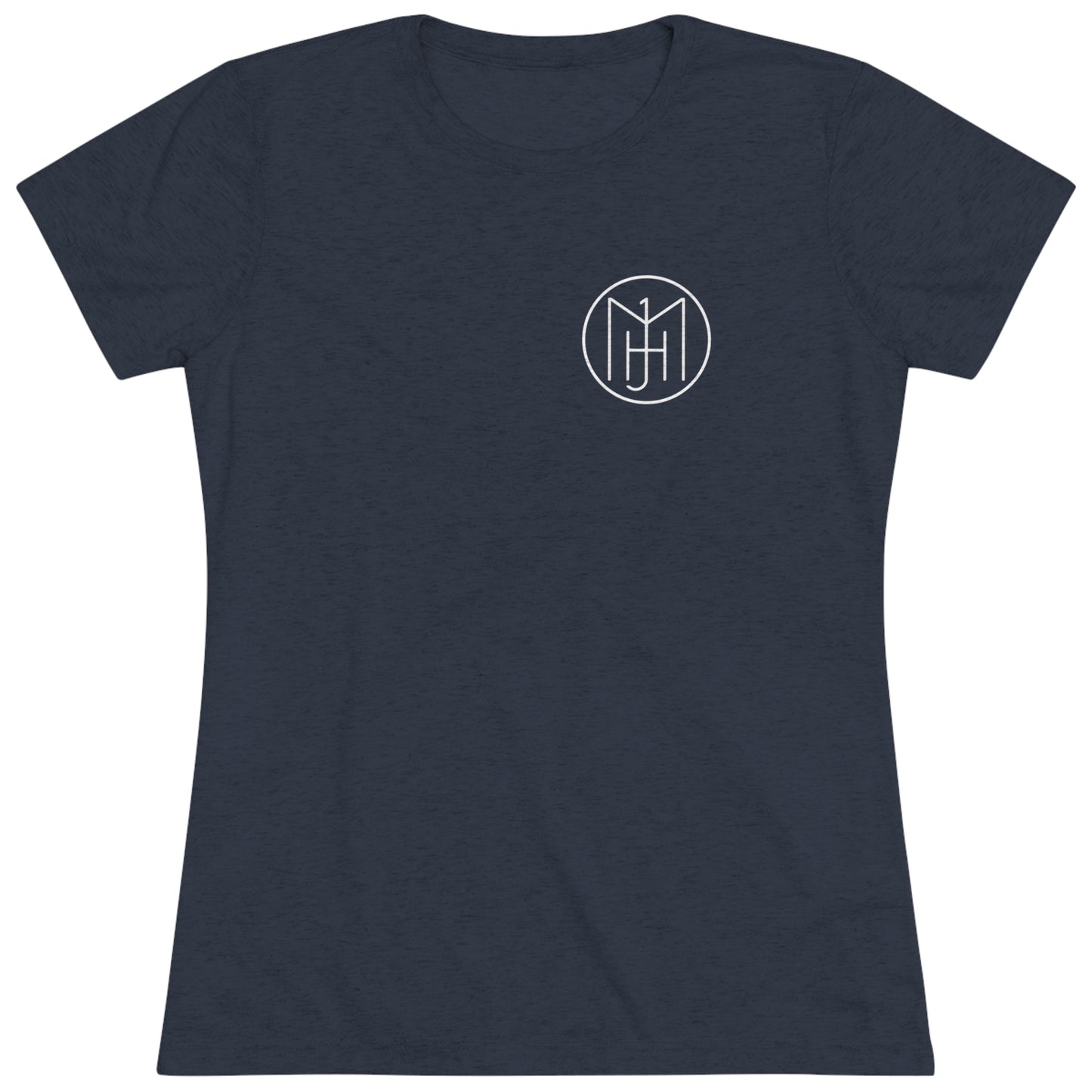 MJH Logo (Front) Backswing (Back) Women's Tri-blend T-shirt