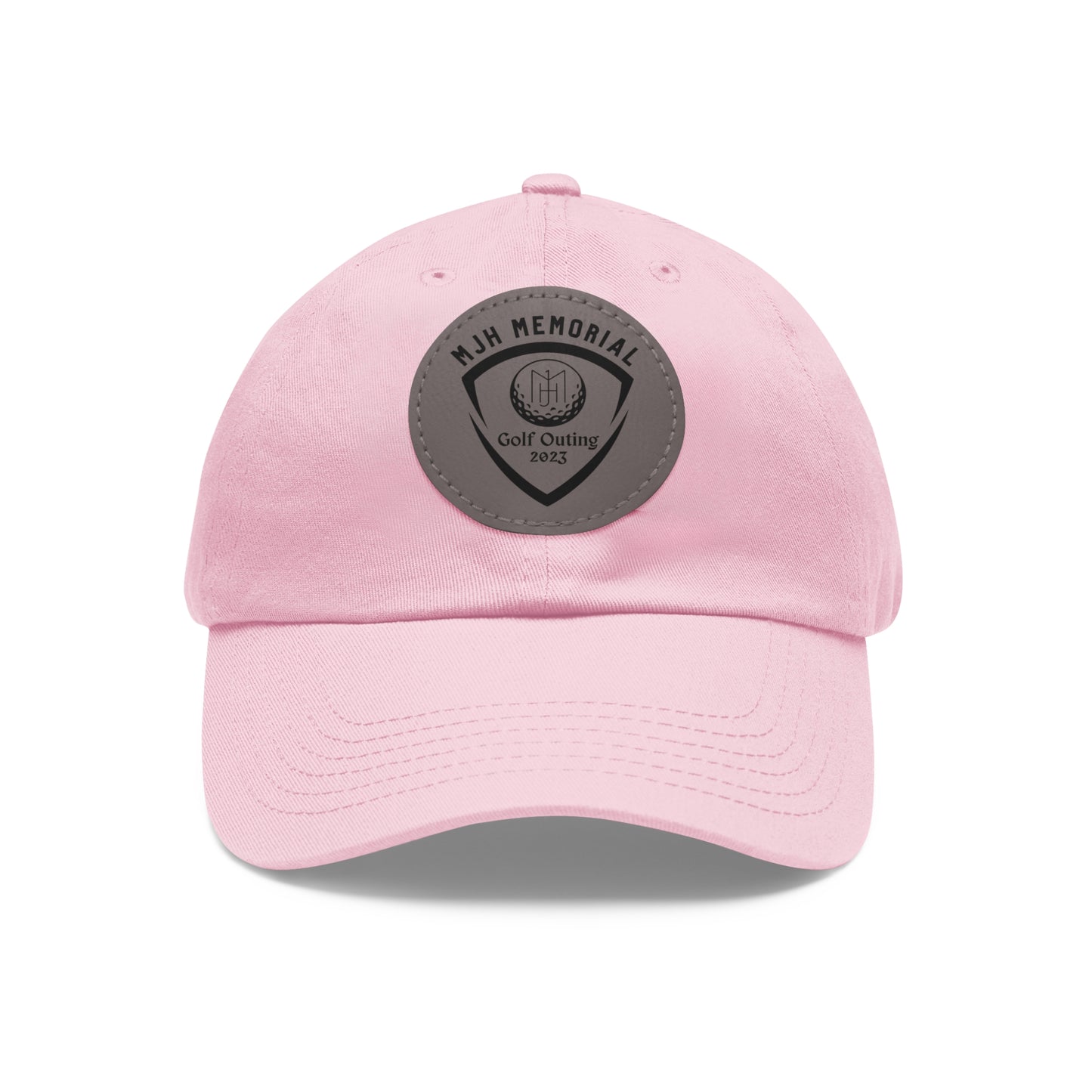 MJH Golf Shield Logo Dad Hat with Leather Patch (Round)