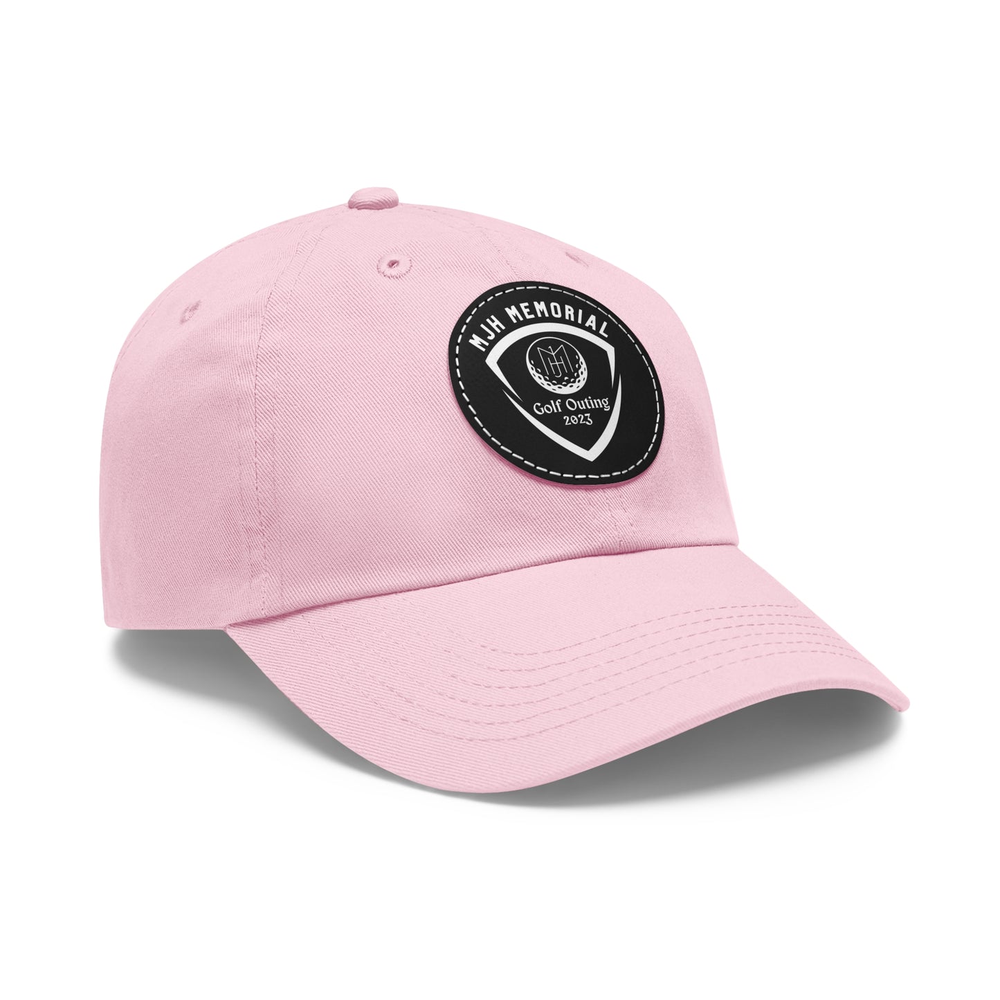MJH Golf Shield Logo Dad Hat with Leather Patch (Round)