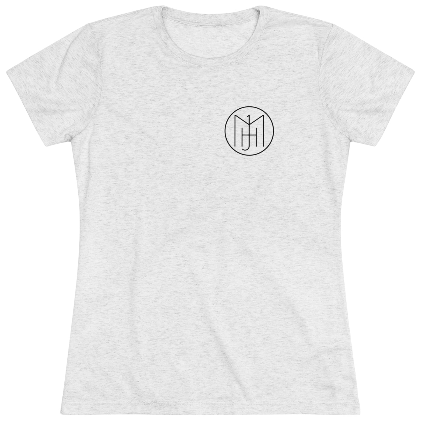 MJH Logo (Front) Backswing (Back) Women's Tri-blend T-shirt