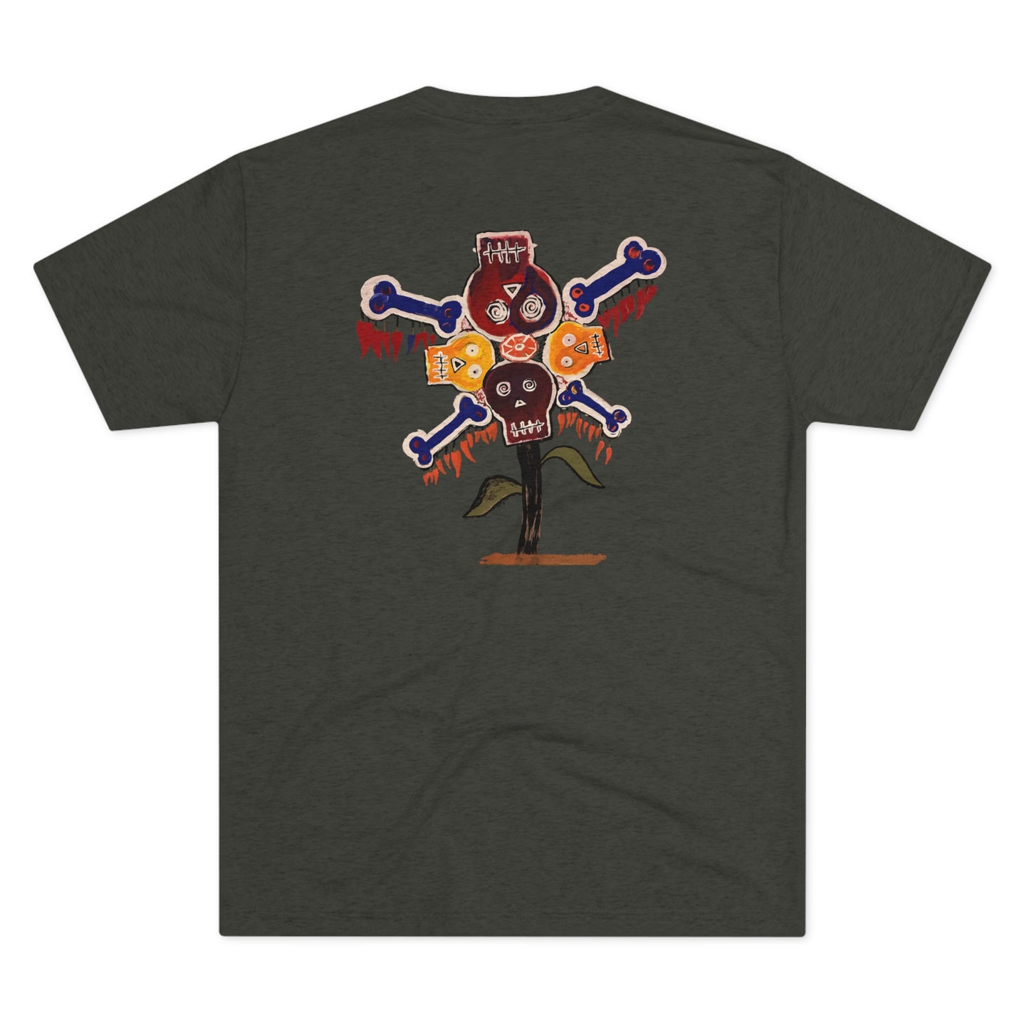 Skinny Farm Big Heads Unite (Front + Back) Unisex Tri-blend T-shirt