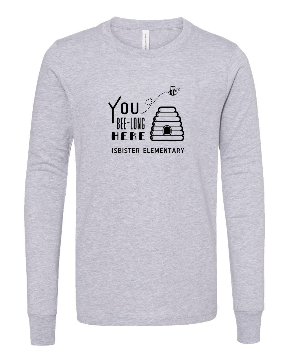 Isbister Bee-Long Here Youth Long Sleeve Bella+Canvas 3501YCVC