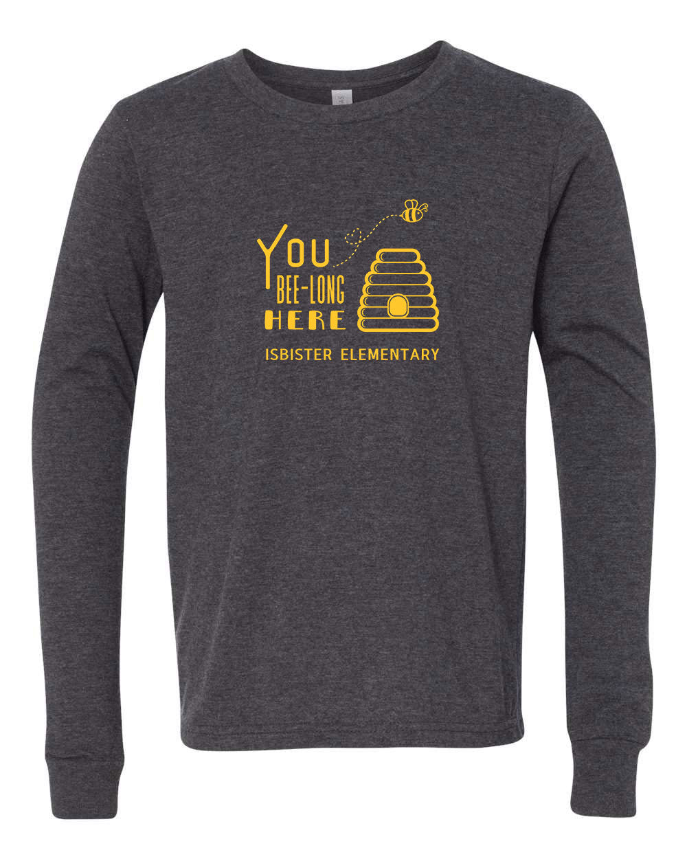 Isbister Bee-Long Here Youth Long Sleeve Bella+Canvas 3501YCVC