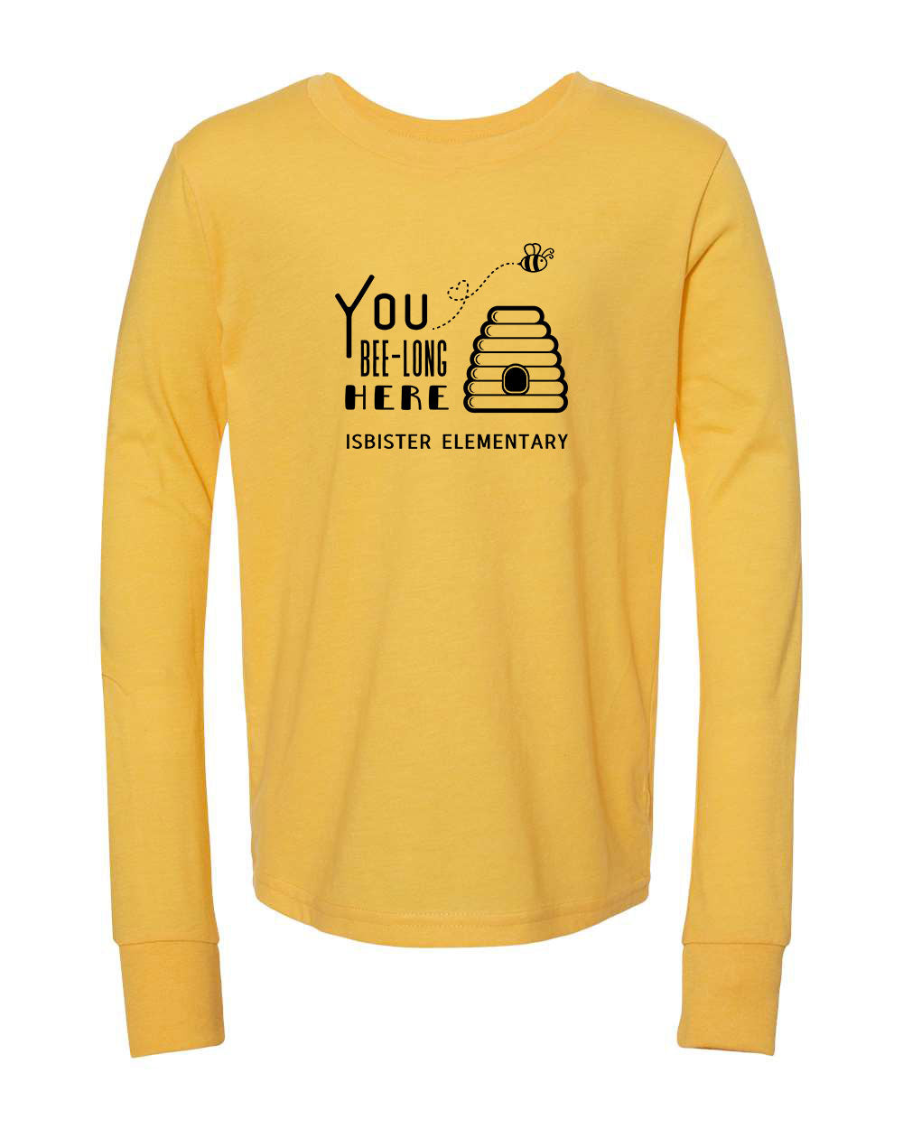 Isbister Bee-Long Here Youth Long Sleeve Bella+Canvas 3501YCVC