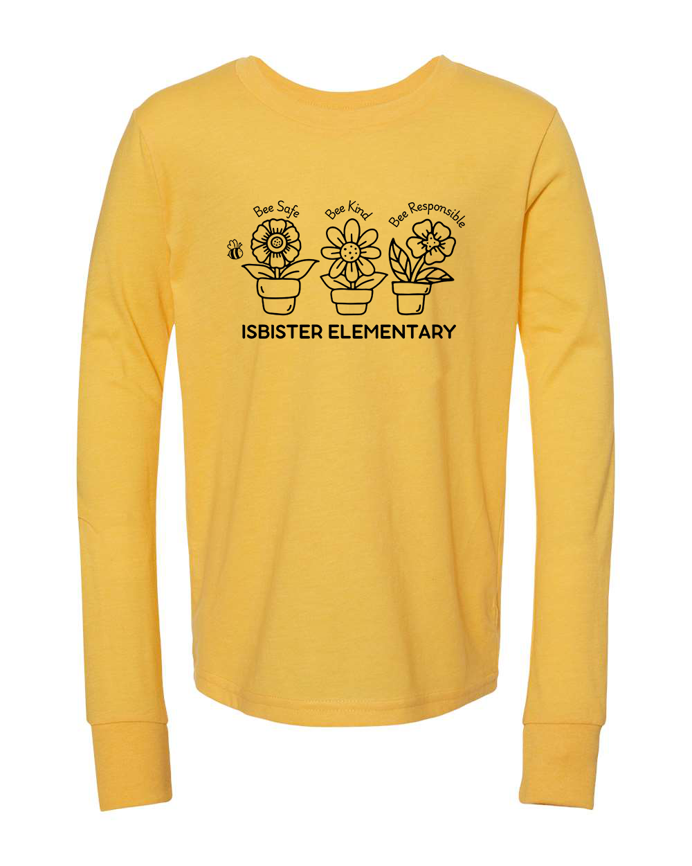 Isbister Motto 2025 Youth Long Sleeve Bella+Canvas 3501YCVC