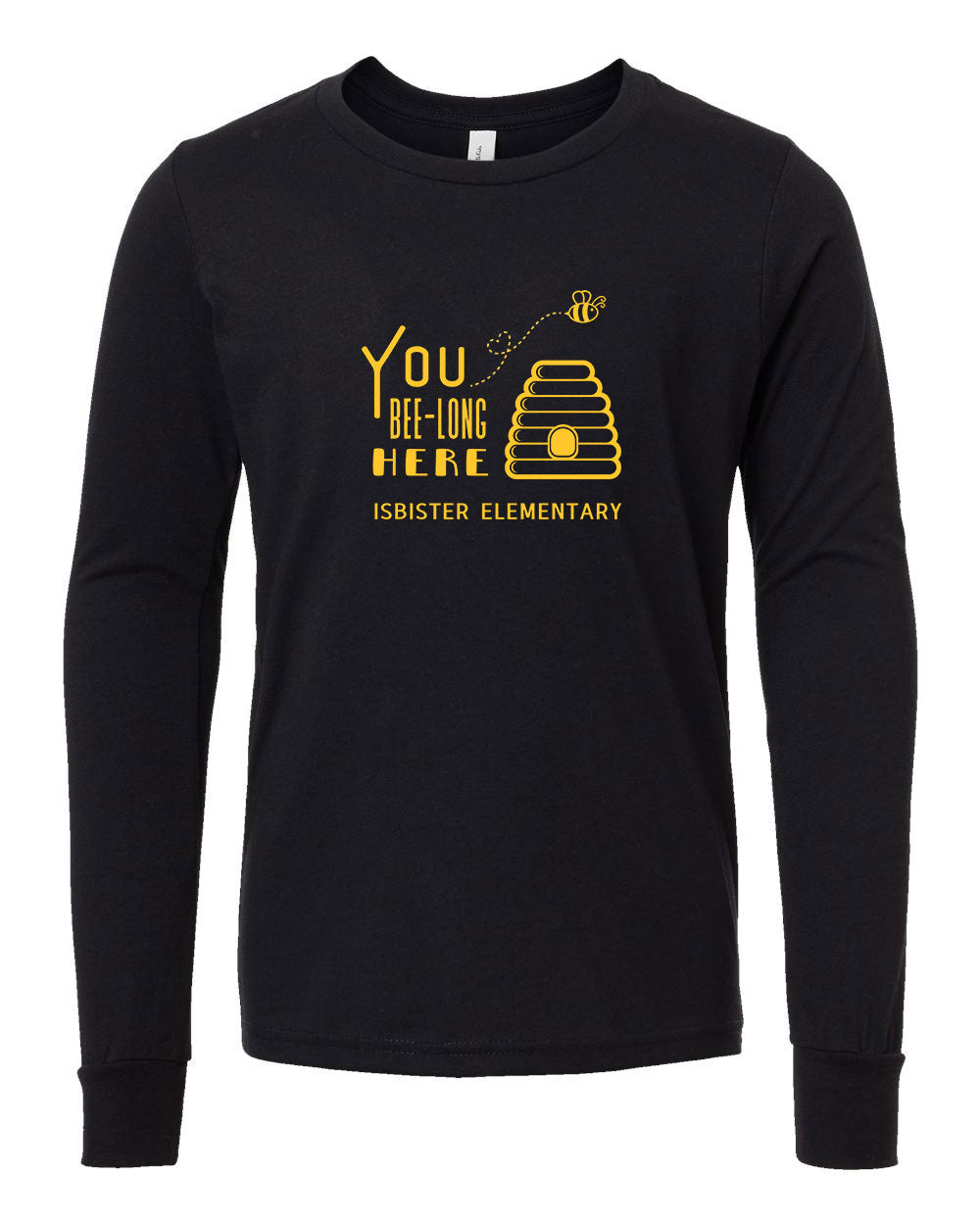 Isbister Bee-Long Here Youth Long Sleeve Bella+Canvas 3501YCVC
